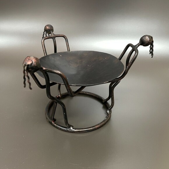 Metal Stand Candle Holder 6" High x 9" Across - Picture 4 of 6